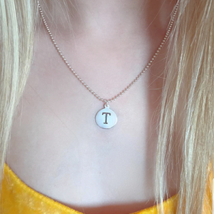 שרשרת אותיות תליון עגול